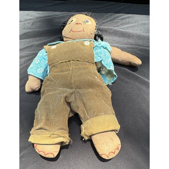 Antique Handmade African American Girl doll from Simplicity Pattern Cute! - Picture 7 of 10